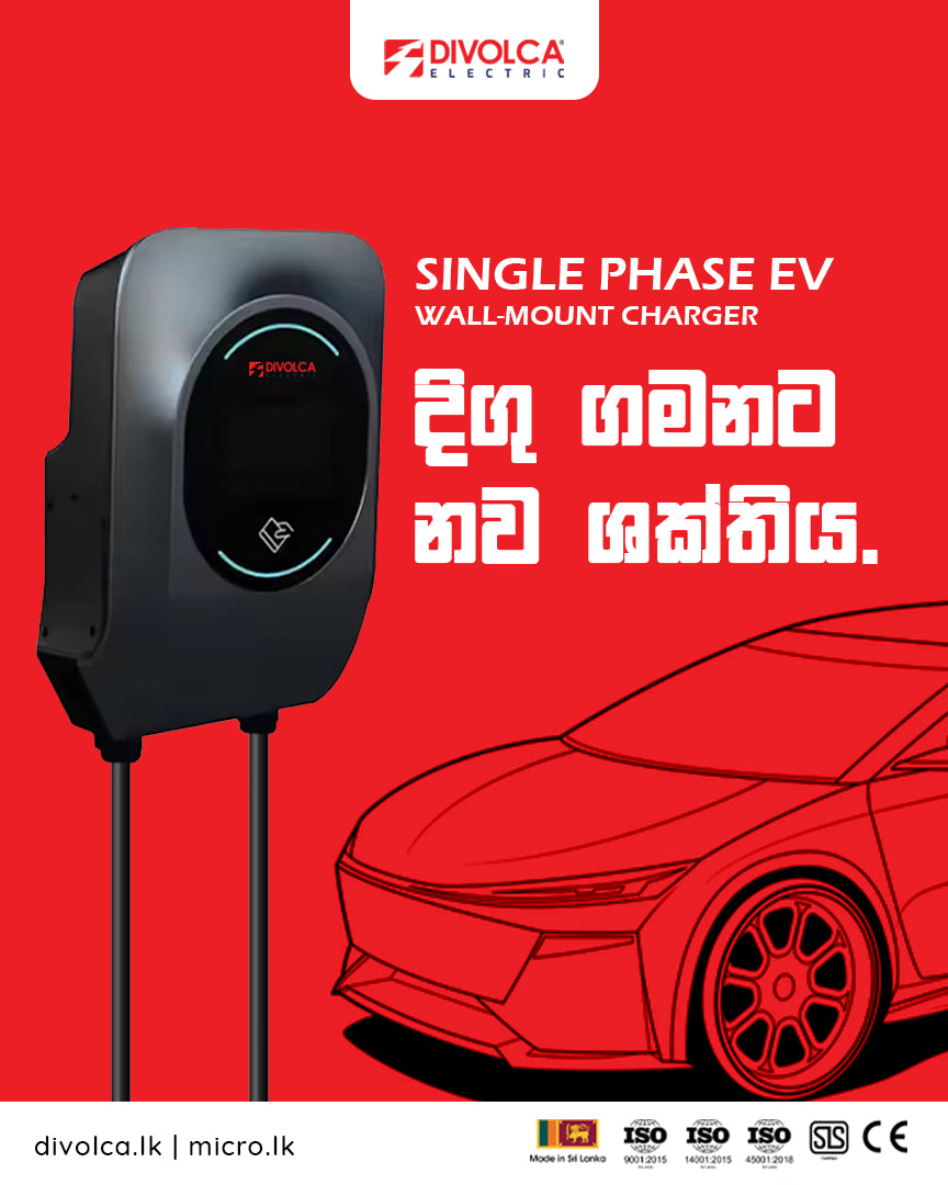 Divolca Single Phase EV Wall-Mounted Charger – Fast & Reliable