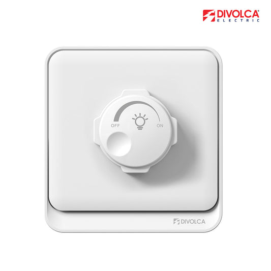 Divolca Nova Series 500W Light Dimmer White – Sleek & Smooth Control - DP1511