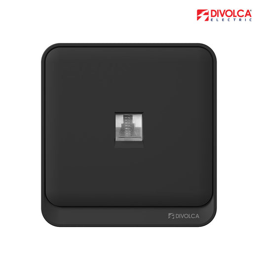 Divolca Nova Series 1-Way Network Socket Black – Secure & Reliable - DP1529