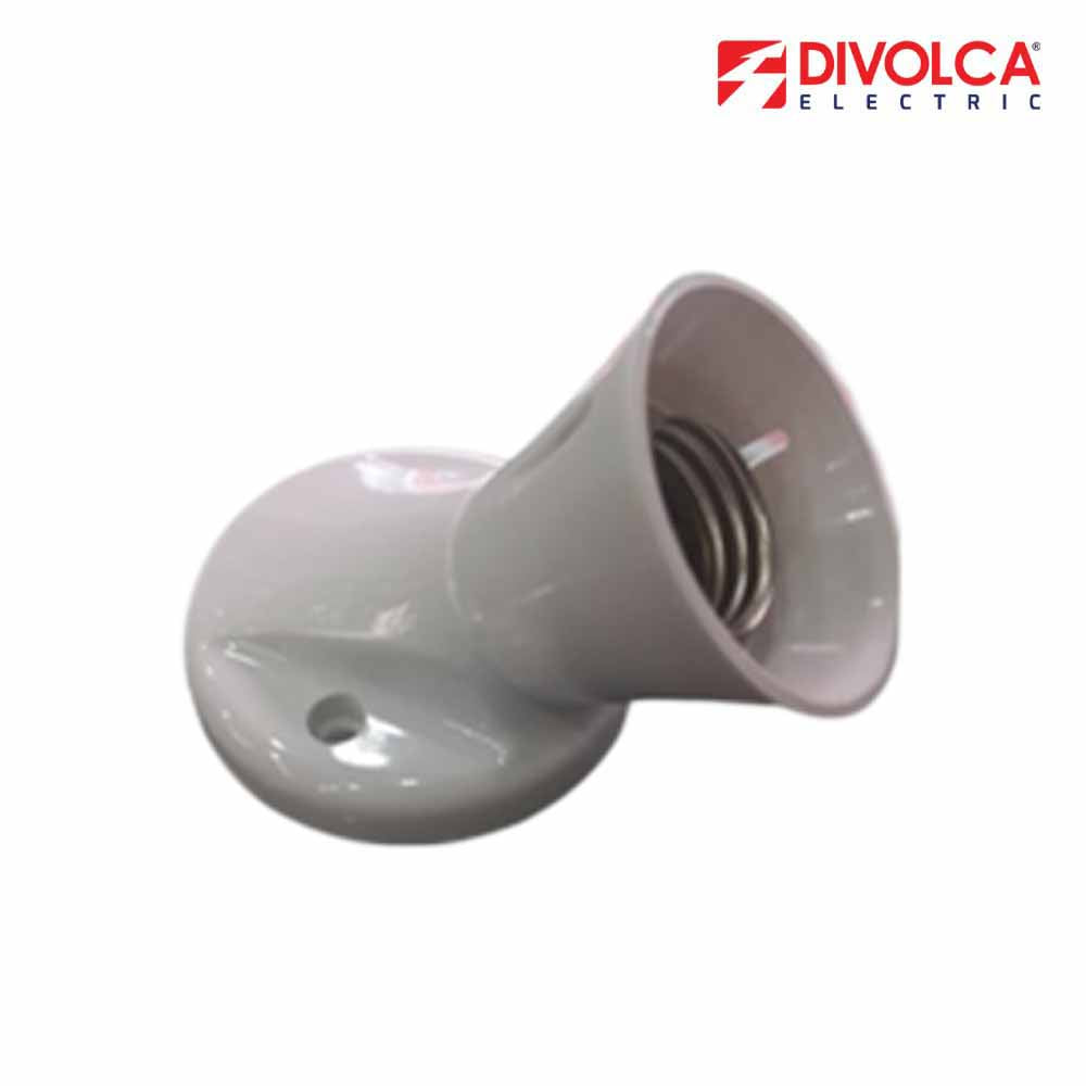 Divolca E27 Angle Batten Holder (White) - DP0703-E