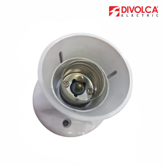 Divolca E27 Angle Batten Holder (White) - DP0703-E