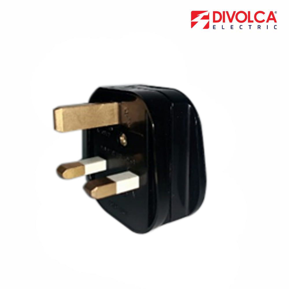 Divolca 13Amp Plug Top (Black) - DP0203-B