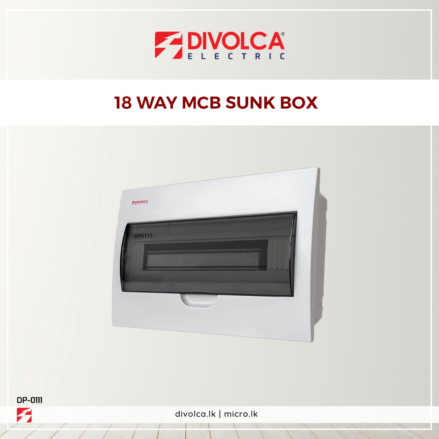 Divolca MCB Sunk Box 18 Way - DP0111