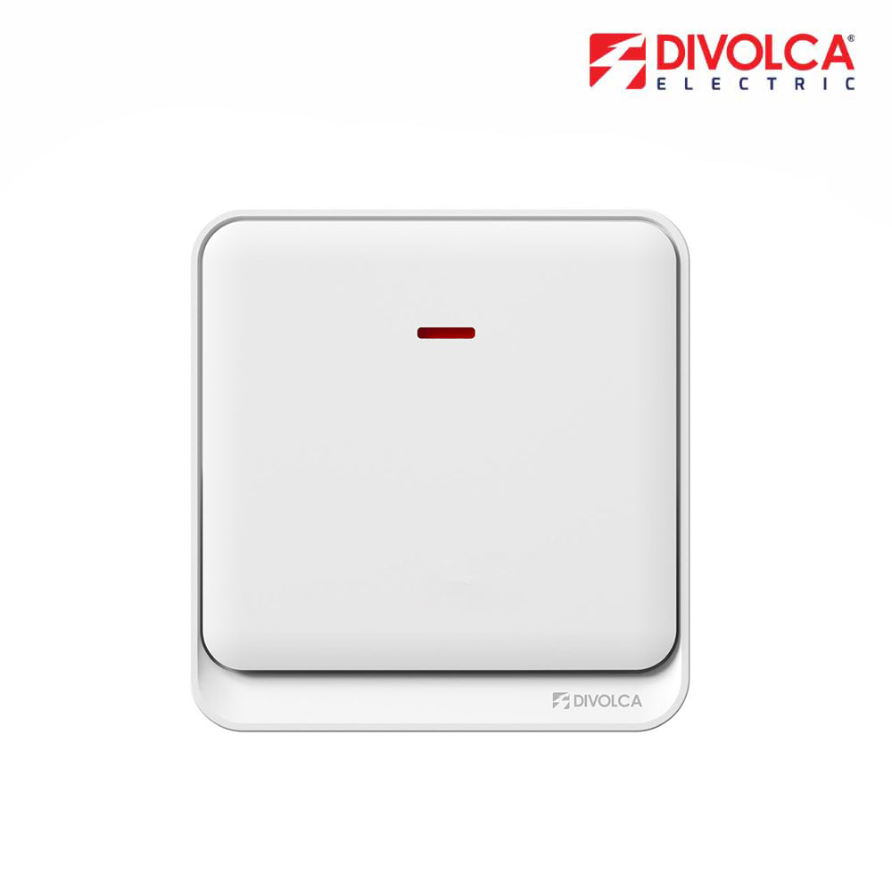 Divolca Nova Series 20A Double Pole Switch White – Sleek & Durable - DP1506